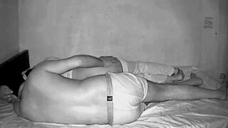 Lovely Indian babe with natural tits shares bedroom bed for intimate moments.