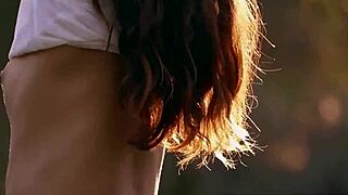 Petite Filipina Kit Rysha teases by stripping nude in wildflower field