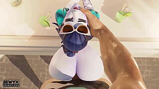 hey, check out widowmaker enjoying her wild french vacations with that monster cock pounding her big ass hard and deep