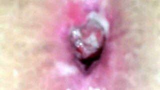 Amateur shemale girlfriend delivers bareback anal assfucking with cumshot and gaping in homemade gay sex