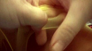 hey jenny welch teases in yellow pantyhose seducing that older guy stripping slow and sexy