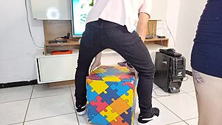 Technician eyes my curvy brazilian ass—will bareback pussy licking turn into rough doggystyle creampie?