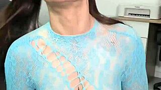 Hey, watch her devour junk food then puke it wildly on big ass!