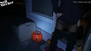 Halloween Vampire Boldly Kisses Monster Cock