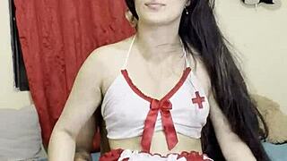 Roommate slut chokes on huge cock before tight pussy creampie