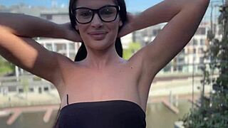 Girlfriend Asandra's first bite cunilingus closeup tongue on pussy leads to deepthroat orgasm pov