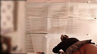 wow, no panties on that peruvian mexican brazilian secretary's huge ass bending over spied real time