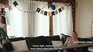 i made her birthday epic with foursome pussy fingering scissoring and horny licking action