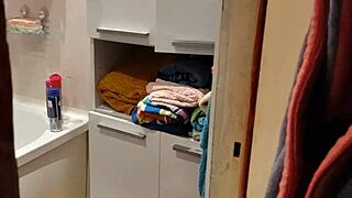 Caught her naked in the bathroom showering