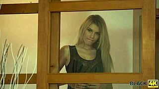 😏 Athletic black stud bangs tattooed blonde raw in hotel affair doggystyle! 🔥