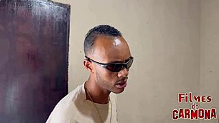 Three black guys bareback double vaginal pound white bbw's wet fat ass