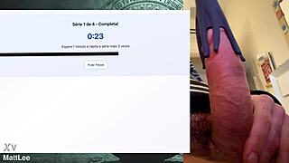 Powerful 19cm fat cock endures endless workout tease!