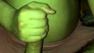 i stroke my big wife tits during hot handjob session