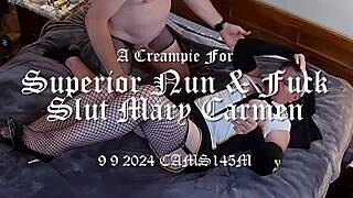 mary carmen nun slut milf gets creampie missionary pounding