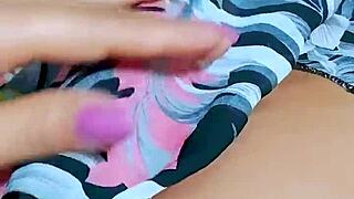 pretty latina teen fingers her dripping shaved pussy hard in office bathroom orgasm! 😍💦👅