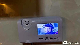 A brunette fitness babe orders food, seduces the delivery guy, and rides him to a creamy finish in her homemade adventure.