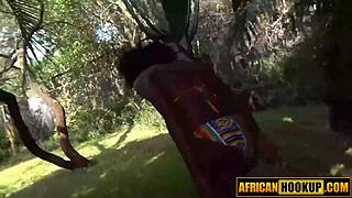 yo cute ebony babe takes pov facefuck then rough anal