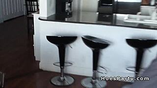 Whoa, Three Babes Hog Monster Cocks At Orgy Bash!