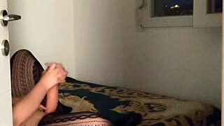 Caught Curvy Teen Moaning with Monster Dildo in Tight Pussy