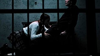 redhead mommy doll frozen in escape room takes brutal doggystyle pounding