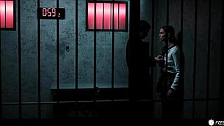 redhead mommy doll frozen in escape room takes brutal doggystyle pounding