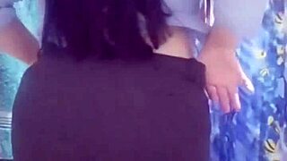 that mexican secretary with huge ass strips her uniform in the work laundry showing fat ass and tits