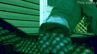 nighttime time lapse stretch on steps lattice shadows ass legs effect so hot 🦵🍑