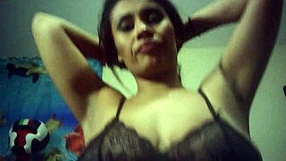 glasses brunette bj and sex in wrestling porn shoot