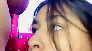 horny latina whore orgasms wildly riding cock before swallowing every drop of cum