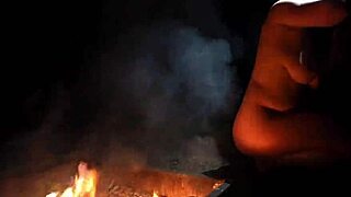 Curvy babe naked forest cock sucking adventure!