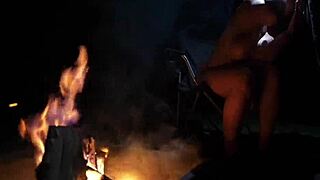 Curvy babe naked forest cock sucking adventure!