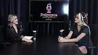 Naomi Campos shifts shaved style dominating in sheer red spots