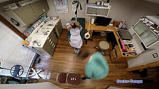 dr tampa tests eliza sheilds as new guinea pig backstage