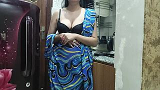 indian temptress sneaks kitchen fuck surprise